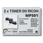 2-PAK Multibox Toner do RICOH MP501 407823 407824 Zamiennik - 2