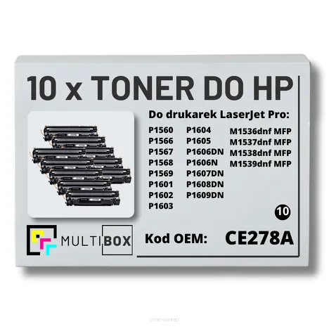 10-PAK Multibox Toner do HP CE278A 78A P1566 P1606 zamiennik