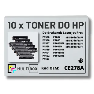 10-PAK Multibox Toner do HP CE278A 78A P1566 P1606 zamiennik