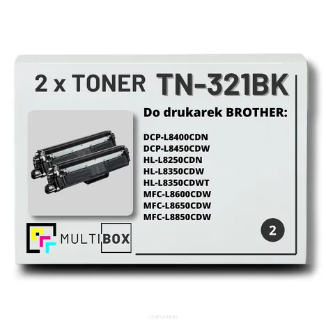 2-PAK Multibox Toner do BROTHER TN321BK Black zamiennik