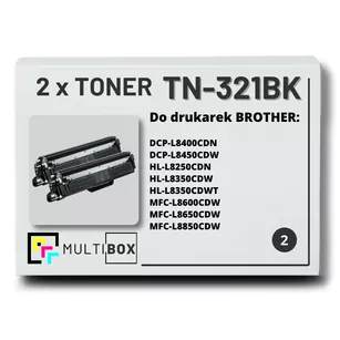 Toner do BROTHER TN321BK 2-pak Black Multibox zamiennik