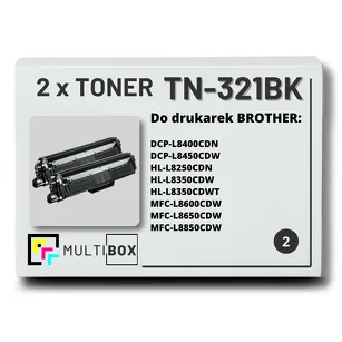 2-PAK Multibox Toner do BROTHER TN321BK Black zamiennik
