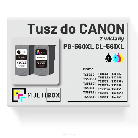 2-PAK Multibox Tusz do CANON PG560XL CL561XL black / color zamiennik