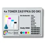 4-PAK Multibox Tonery zasypki do OKI C532 C542 MC563 MC573 4x1,5K - 2
