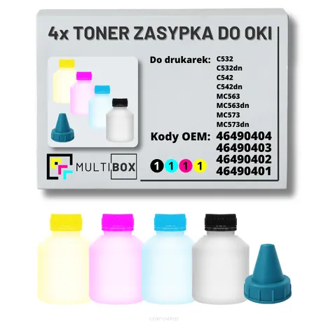 4-PAK Multibox Tonery zasypki do OKI C532 C542 MC563 MC573 4x1,5K