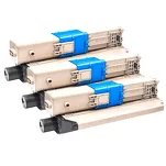 3-PAK Multibox Toner do OKI C310 MC362 MC562 44469803 black zamiennik - 3