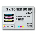 3-PAK Multibox Toner do HP 312A CMY CF381A CF382A CF383A zamiennik - 2
