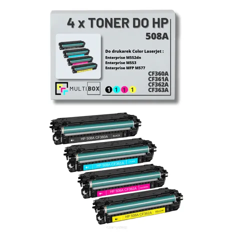 4-PAK Multibox Toner do HP 508A CMYK CF360A CF361A CF362A CF363A zamiennik