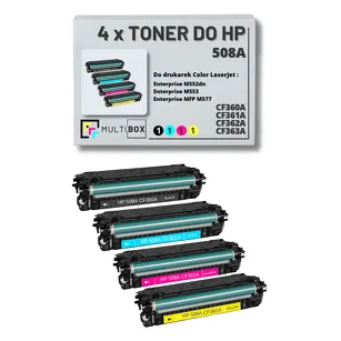 Toner do HP 508A 4-pak CMYK CF360A CF361A CF362A CF363A zamiennik Multibox