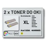 2-PAK Multibox Toner do OKI C532 MC563 46490605 XL yellow zamiennik - 2