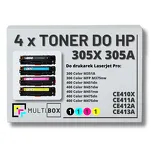 4-PAK Multibox Toner do HP 305X 305A CMYK CE410X CE411A CE412A CE413A zamiennik - 2