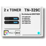 Toner do BROTHER TN329C 2-pak Cyan Multibox zamiennik - 2