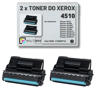 2-PAK Multibox Toner do XEROX 4510 113R00712 19K zamiennik