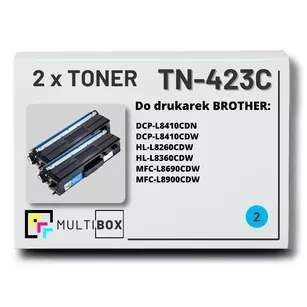 Toner do BROTHER TN423C 2-pak Cyan Multibox zamiennik