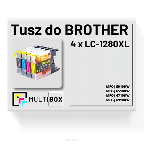 4-pak Tusz do BROTHER LC-1280XL Multibox