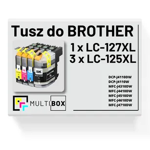 4-pak Tusz do BROTHER LC-127XL LC-125XL Multibox