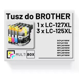 4-pak Tusz do BROTHER LC127XL LC125XL Multibox