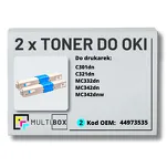 2-PAK Multibox Toner do OKI C301 C321 MC332 MC342 44973535 cyan zamiennik - 2