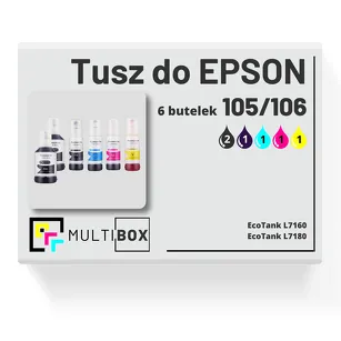 6-PAK Multibox tusz do EPSON 105 106 T00Q1 T00R1 T00R2 T00R3 T00R4 cyan / magenta / yellow / black / photo black zamiennik