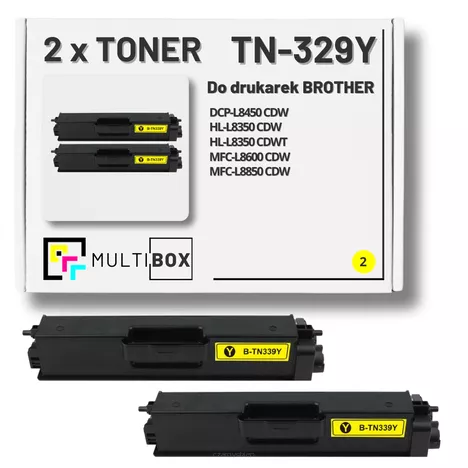 Toner do BROTHER TN329Y 2-pak Yellow Multibox zamiennik