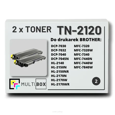 2-PAK Multibox Toner do BROTHER TN2120 zamiennik