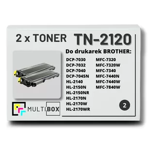 Toner do BROTHER TN2120 2-pak Multibox zamiennik