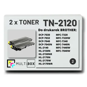 2-PAK Multibox Toner do BROTHER TN2120 zamiennik