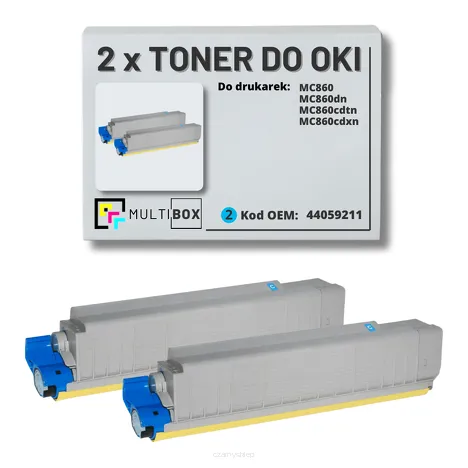 2-PAK Multibox Toner do OKI MC860 44059211 cyan zamiennik