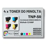 4-PAK Multibox Toner do KONICA MINOLTA TNP50 A0X5154 A0X5454 A0X5354 A0X5254 BIZHUB C3100P 4x5.0K CMYK zamiennik - 2