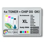 4-PAK Multibox Tonery + chipy do OKI C532 C542 MC563 MC573 XL 7,0K/3x6,0K - 2