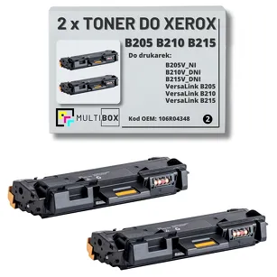 2-PAK Multibox Toner do XEROX B205 B210 B215 106R04348 3K zamiennik