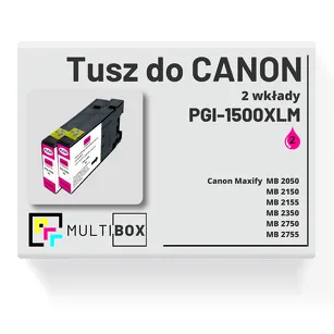 2-PAK Multibox Tusz do CANON PGI1500XLM magenta zamiennik
