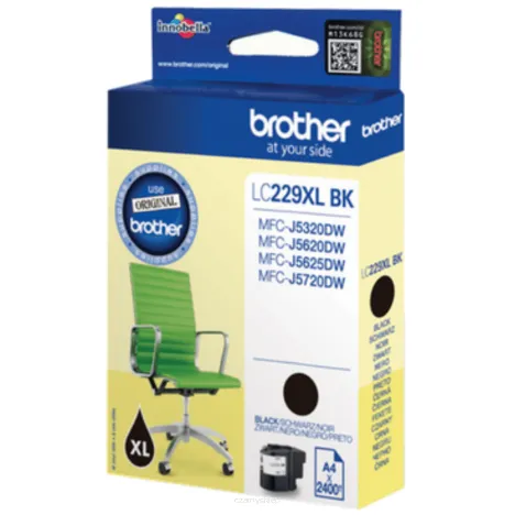 BROTHER tusz LC-229XLBK oryginalny czarny 2400 stron