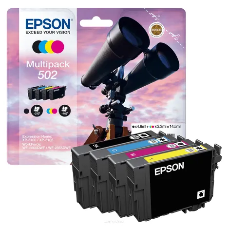 Epson tusz 502 T02V6 C13T02V64010 4-pak oryginalny cyan / magenta / yellow / black