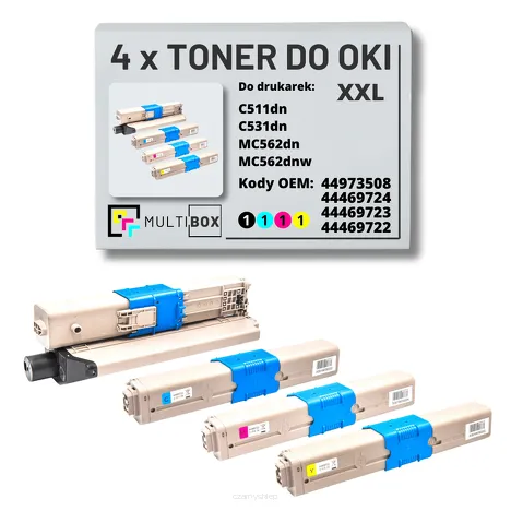 4-PAK Multibox Toner do OKI C511 MC562 XXL black/cyan/magenta/yellow zamiennik