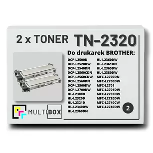 Toner do BROTHER TN2320 2-pak Multibox zamiennik