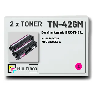 2-PAK Multibox Toner do BROTHER TN426M Magenta zamiennik