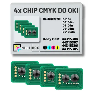 4-PAK Multibox zestaw Chipów CMYK do OKI C610 8,0K/3x6,0K
