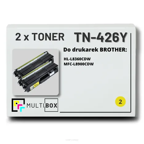 2-PAK Multibox Toner do BROTHER TN426Y Yellow zamiennik