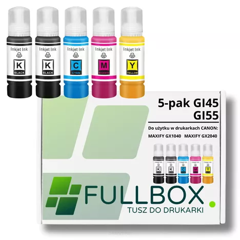 5-PAK Multibox Tusz do CANON GI45 GI55 black / cyan / magenta / yellow zamiennik