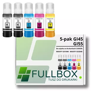 5-PAK Multibox Tusz do CANON GI45 GI55 black / cyan / magenta / yellow zamiennik