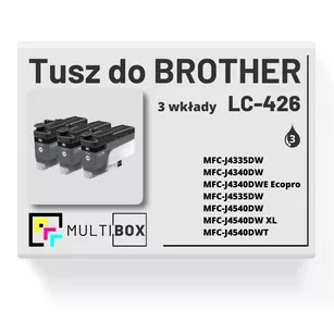 Tusz do BROTHER LC426BK 3-pak black zamiennik Multibox