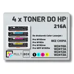 4-PAK Multibox Toner do HP 216A CMYK W2410A W2411A W2412A W2413A zamiennik BEZ CHIPA - 2