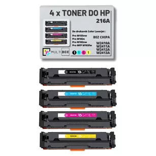 Toner do HP 216A 4-pak CMYK W2410A W2411A W2412A W2413A zamiennik Multibox BEZ CHIPA