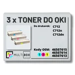 3-PAK Multibox Toner do OKI C712 cyan/magenta/yellow zamiennik - 2