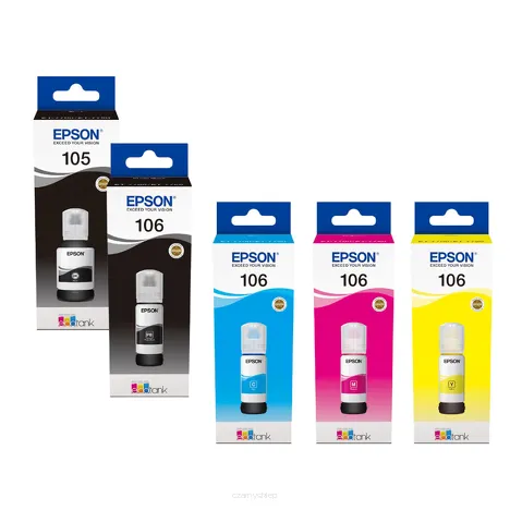 Epson tusz 105 + 106 T00Q T00R 5-pak oryginalny cyan / magenta / yellow / black / photo black