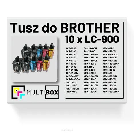 10-pak Tusz do BROTHER LC-900 Multibox