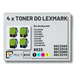 4-PAK Multibox Toner do LEXMARK CX310 CX410 CX510 802S CMYK 2.5K/3x2.0K zamiennik - 2