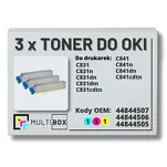 3-PAK Multibox Toner do OKI C831 C841 cyan/magenta/yellow zamiennik - 2