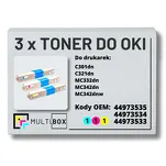 3-PAK Multibox Toner do OKI C301 C321 MC332 MC342 cyan/magenta/yellow zamiennik - 2